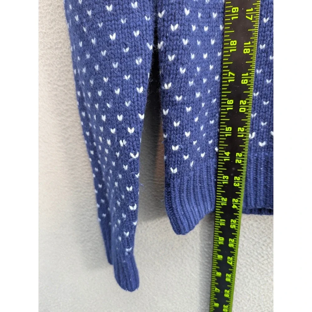 Blue Birdseye Cashmere Sweater Men's Sz S Buttons Mock Neck Pullover Knit Preppy